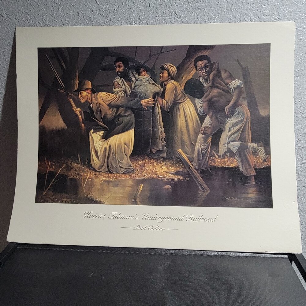 Harriet Tubman's Underground Railroad Artwork By Paul Collins Poster on Cardboar